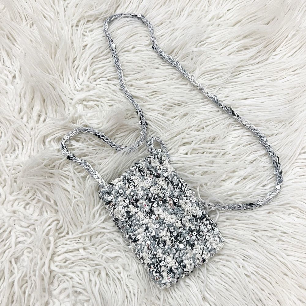 Handmade sequin phone purse